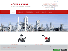 Tablet Screenshot of hoefer-karpf.com